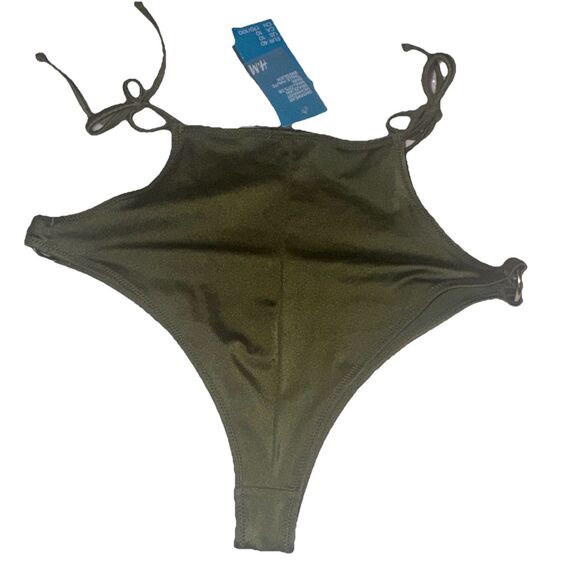 H&M Womens Bikini Bottom Size 10 Olive - Picture 1 of 5